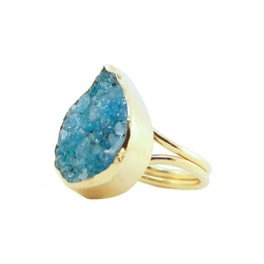 Formentera Drusa Turquoise Ring