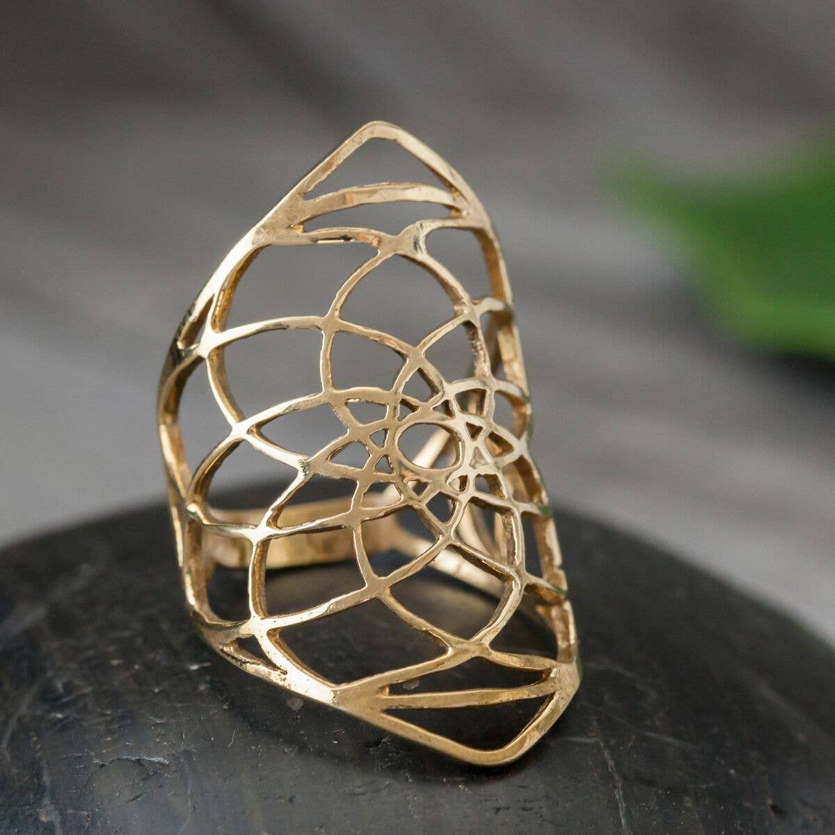 Brass Sri Yantra Ring