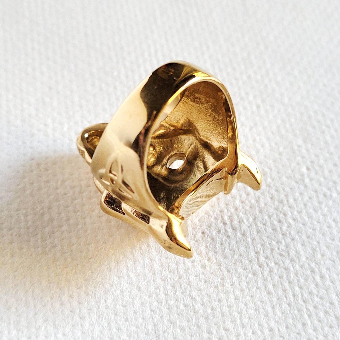 Brass Fox Dog Ring