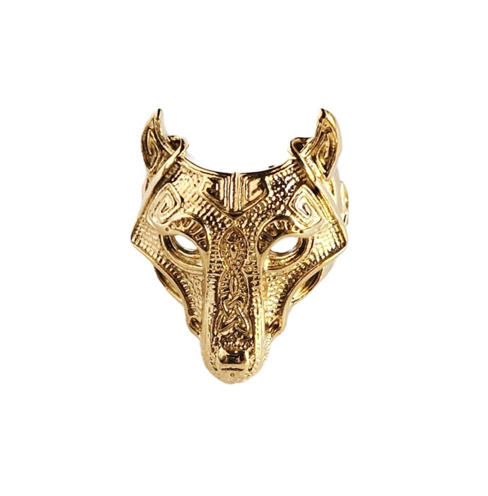 Brass Fox Dog Ring