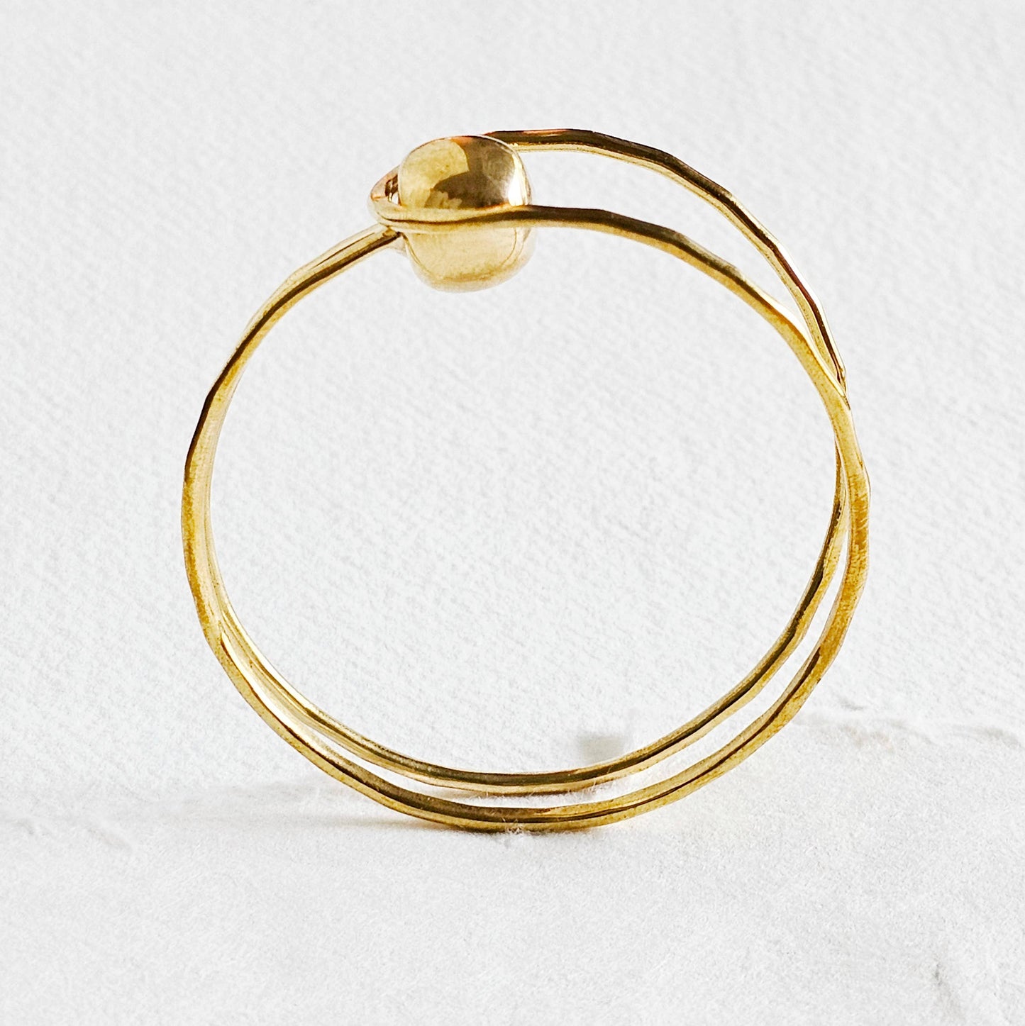 Brass Sphere Bangle Bracelet