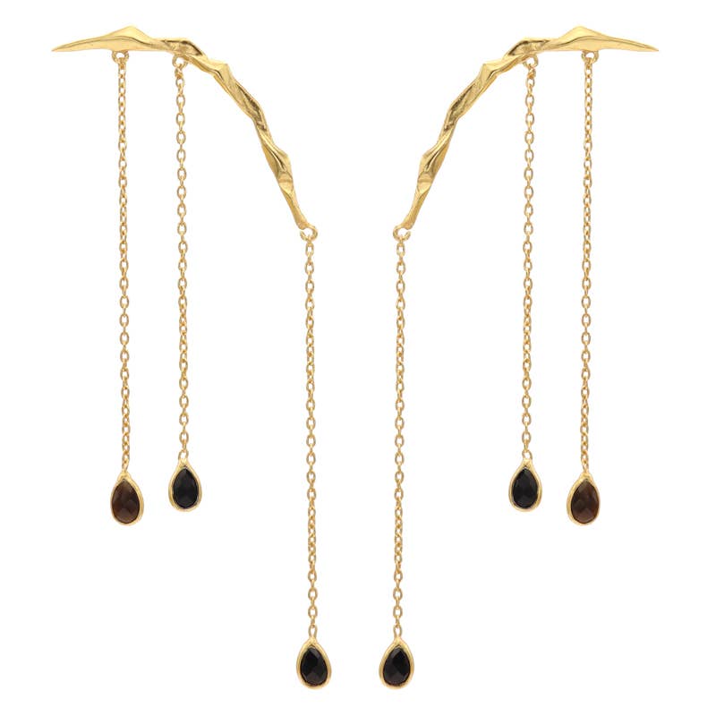 Sinag Black Climber Earrings