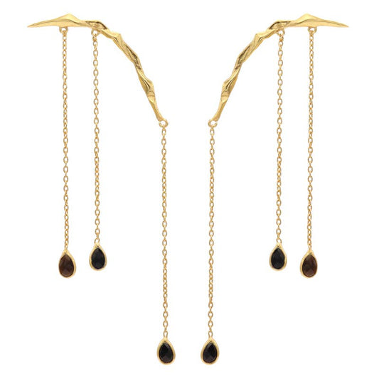 Sinag Black Climber Earrings